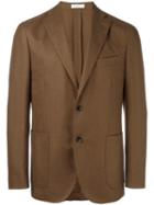 Boglioli Notched Lapel Blazer, Men's, Size: 52, Brown, Acetate/cupro/silk/wool