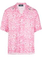 Dsquared2 Hawaiian Print Shirt - Pink & Purple