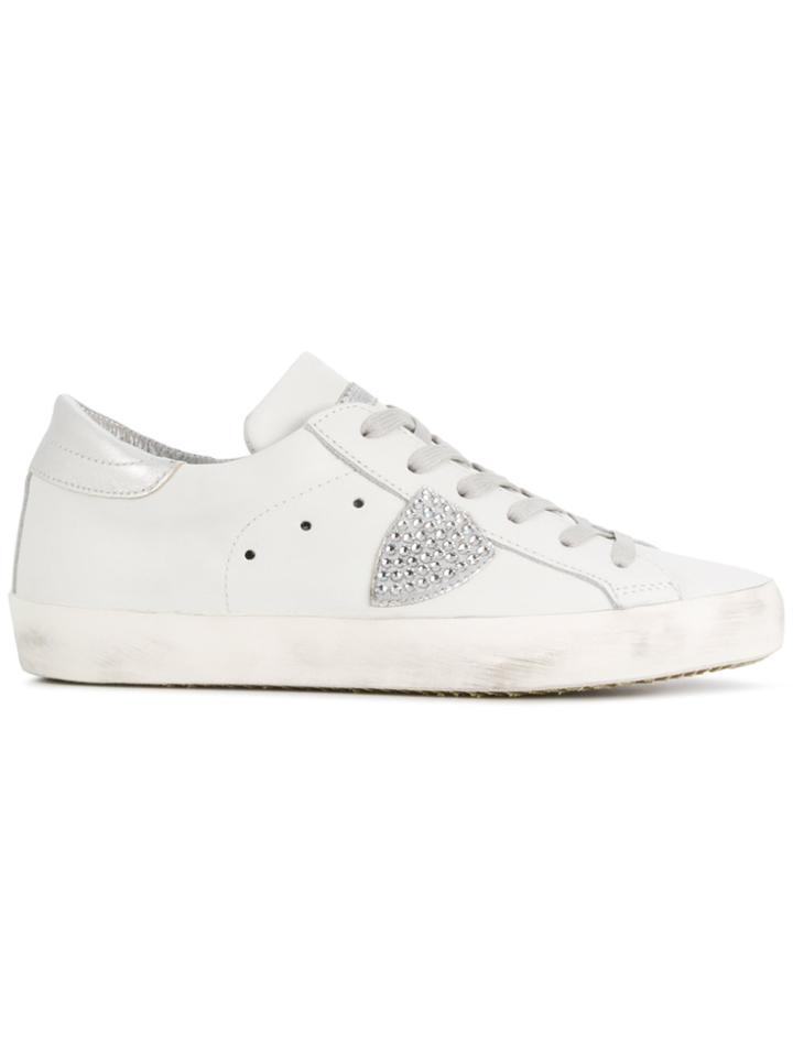 Philippe Model Distressed Low-top Sneakers - White