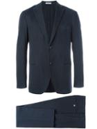 Boglioli Two-piece Suit, Men's, Size: 52, Blue, Cotton/spandex/elastane/cupro