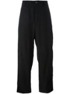 Uma Wang 'tokyo' Trousers, Men's, Size: Small, Black, Virgin Wool/cotton/ramie