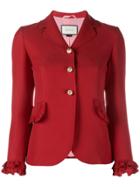 Gucci Frill Trim Blazer - Red