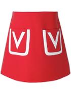 Valentino A-line V Skirt - Red