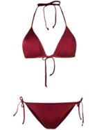 Fisico Triangle Bikini Set - Red