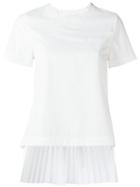 Sacai - Accordion Pleat Top - Women - Cotton/polyester - 1, White, Cotton/polyester