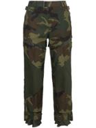 Sacai Camouflage Cropped Trousers - Green