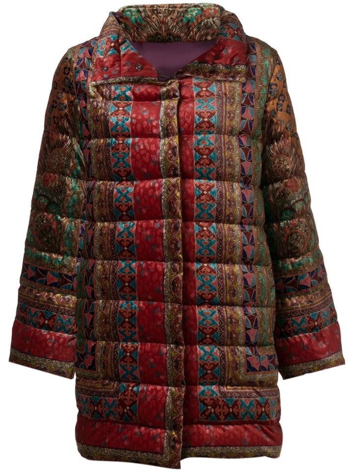 Etro Embroidered Puffer Jacket - Yellow & Orange