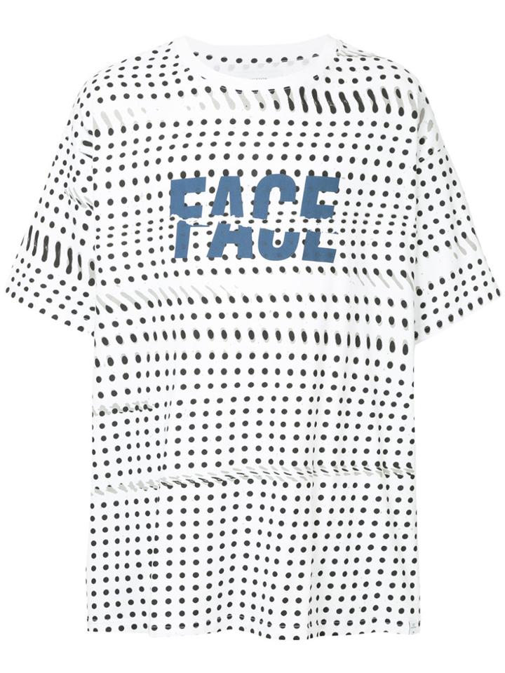 Facetasm Logo Polka-dot T-shirt - White