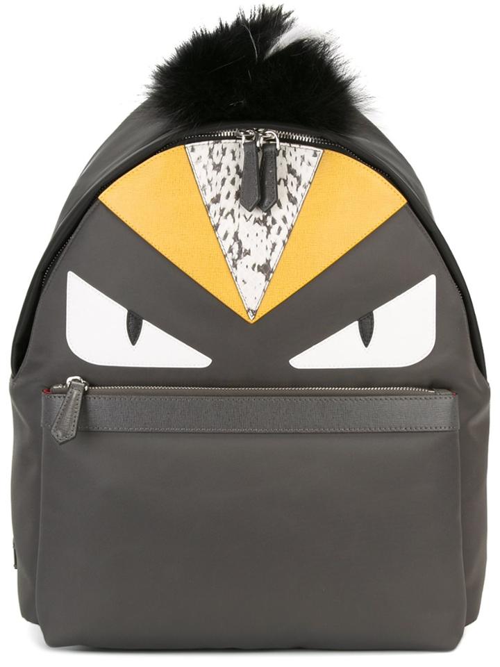 Fendi Bag Bugs Backpack - Black