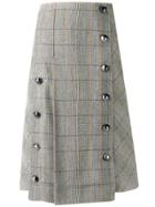 Chloé Checked Pleated Skirt - Neutrals