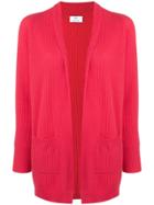 Allude Draped Knitted Cardigan - Pink