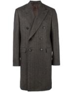 Caruso Double Breasted Coat, Men's, Size: 50, Brown, Wool/viscose