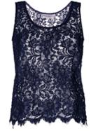 Yves Saint Laurent Pre-owned Lace Tank Top - Blue