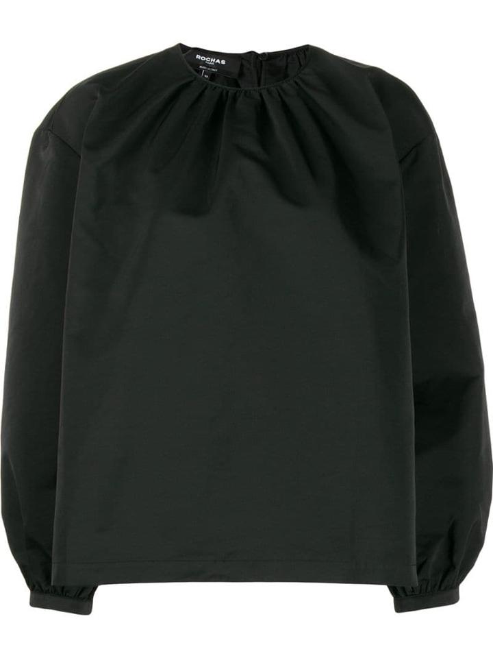 Rochas Bell Sleeved Blouse - Black