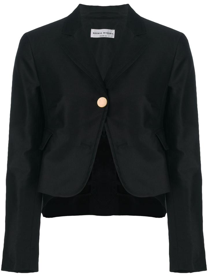 Sonia Rykiel Satin Peplum Jacket - Black