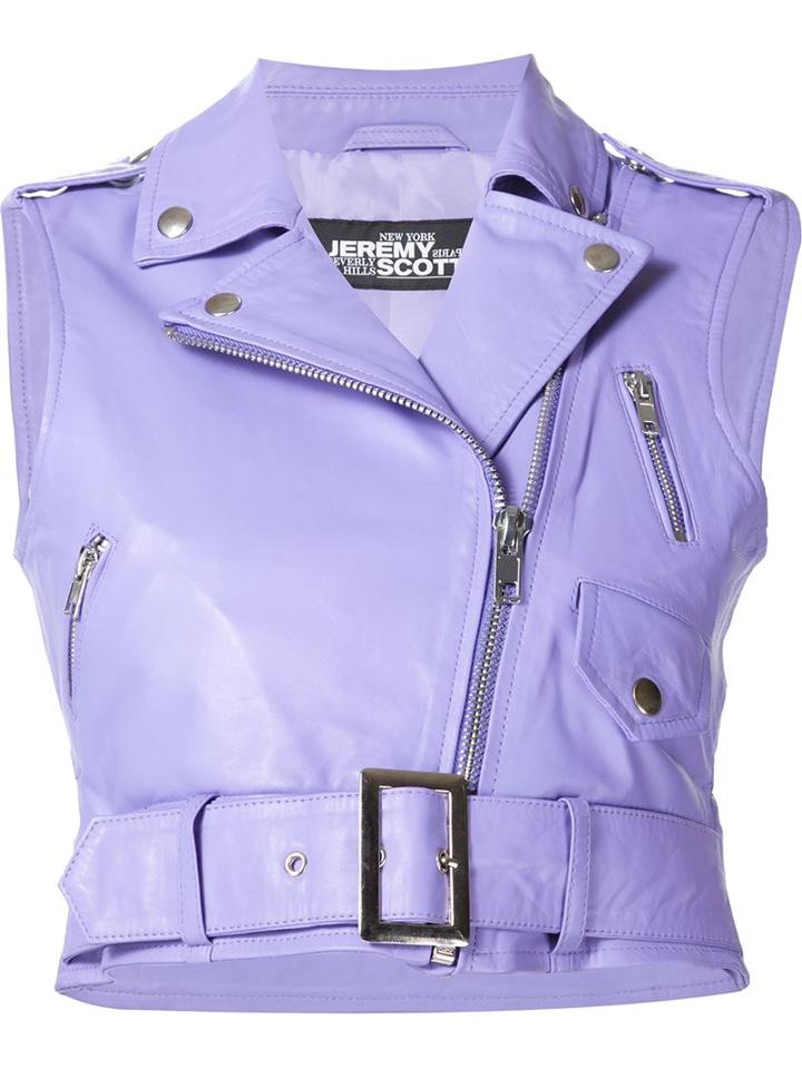 Jeremy Scott Leather Biker Vest