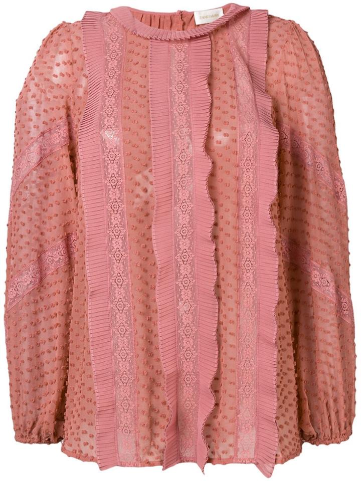 Zimmermann Unbridled Blouse - Pink & Purple