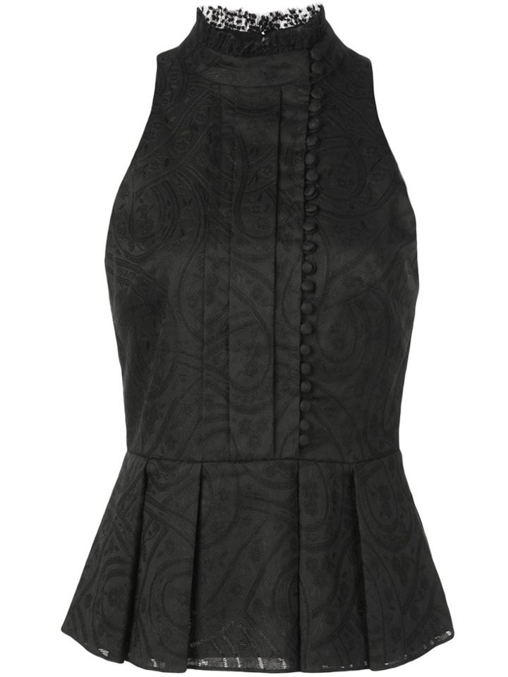 Alexis Leta Jacquard Top - Black
