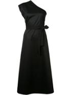 Tome Single Shoulder Belted Dress, Women's, Size: Large, Black, Cotton