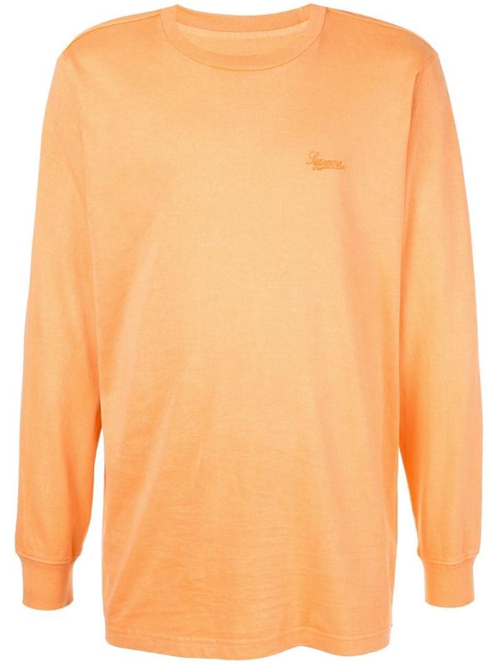 Supreme Overdyed L/s Tee - Orange