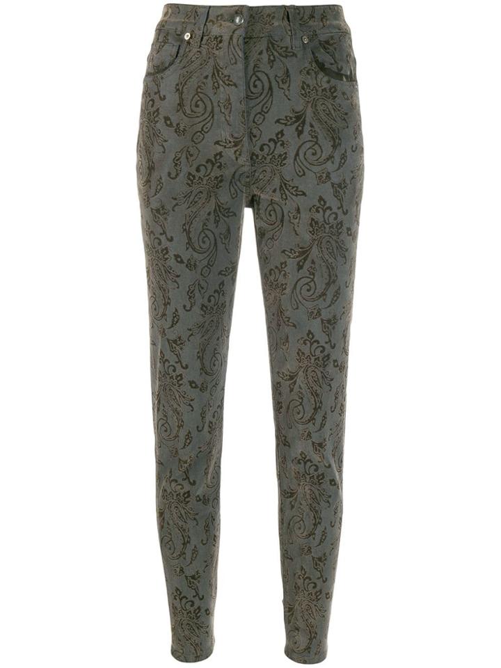 Etro Paisley Pattern Skinny Jeans - Green