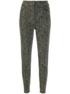 Etro Paisley Pattern Skinny Jeans - Green