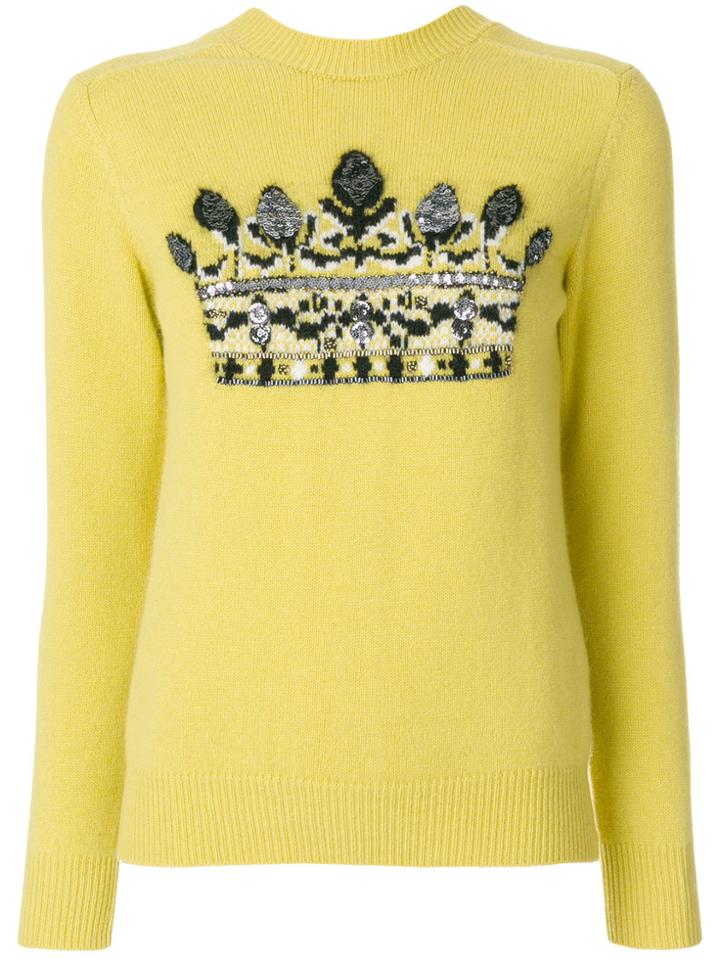 Junya Watanabe Comme Des Garçons Sequin Embellished Jumper - Yellow &