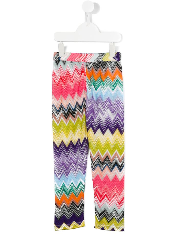 Missoni Kids Zig Zag Pattern Leggings, Girl's, Size: 6 Yrs