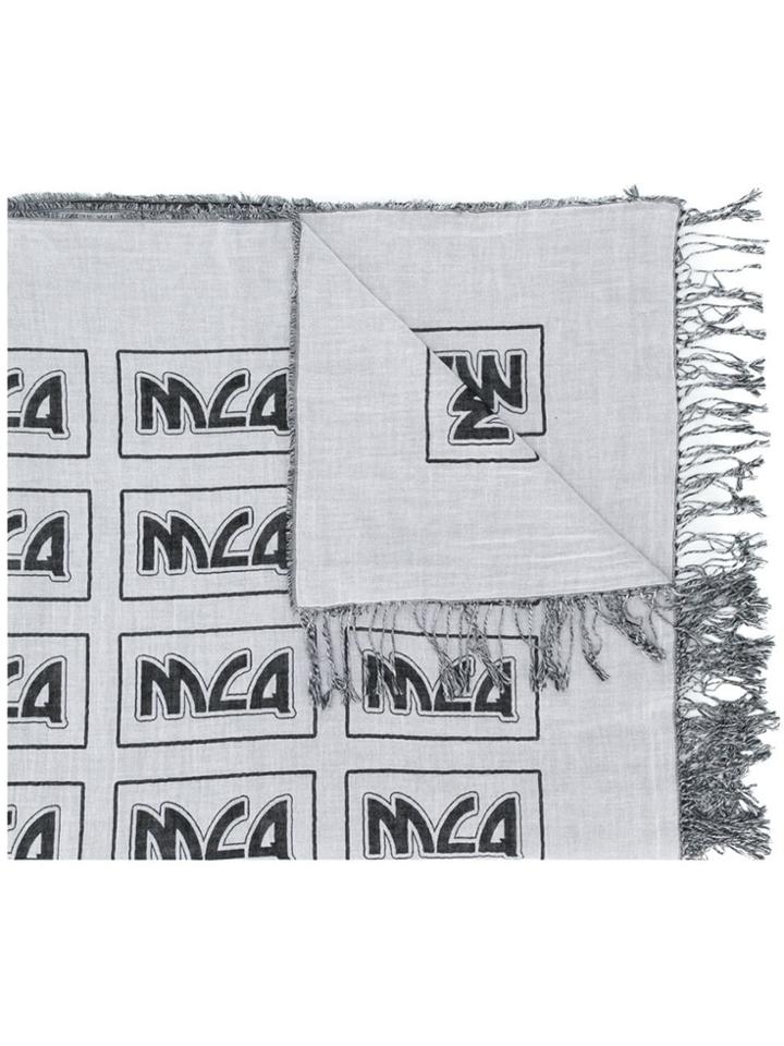 Mcq Alexander Mcqueen Logo Scarf - Grey