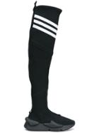 Y-3 Knee-high Stretch Knit Boots - Black