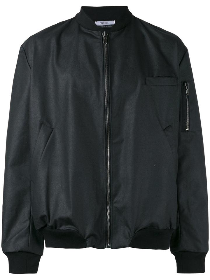 Selfmade By Gianfranco Villegas - Bomber Boxer Jacket - Men - Cotton - 46, Black, Cotton