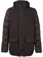 Herno Knitted Panel Padded Coat