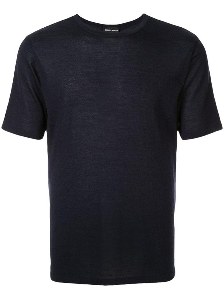 Giorgio Armani Fine Knit T-shirt - Blue
