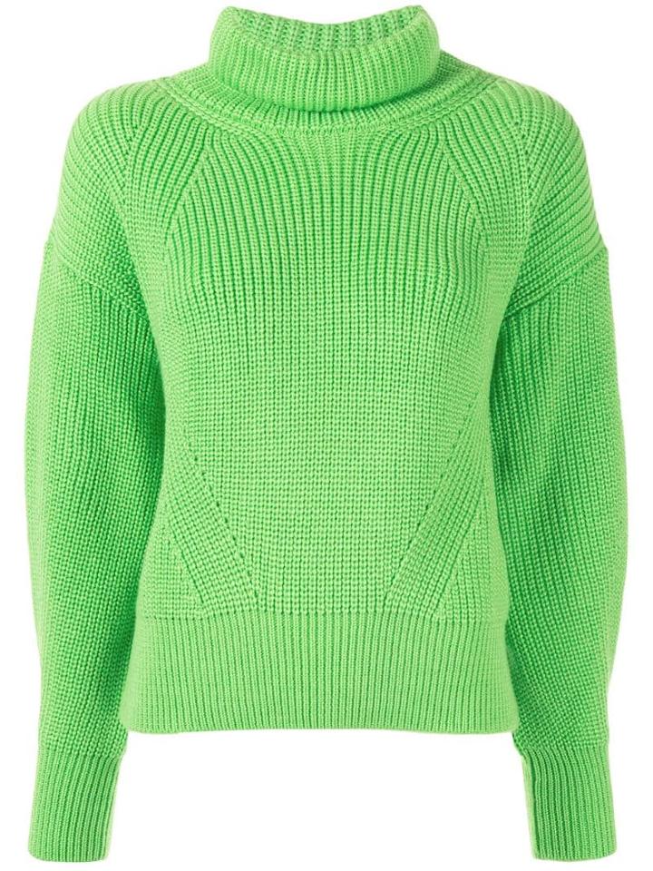 Anna October Slouchy Turtleneck Jumper - Green