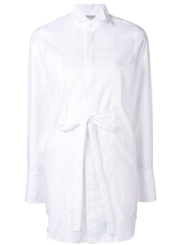 Stella Mccartney Belted Shirt Dress - White