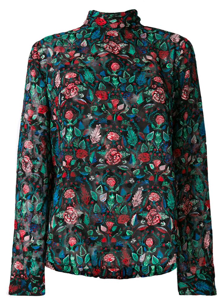 Essentiel Antwerp Roll-neck Floral Top - Multicolour