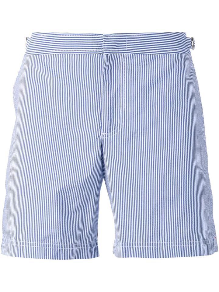 Orlebar Brown Seersucker Swim Shorts - Blue