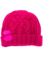 Off-white Logo Patch Beanie - Pink