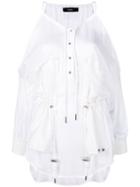 Diesel Loose-fit Cut-out Blouse - White