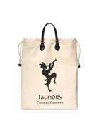 Gucci Drawstring Tote With Chateau Marmont Print - Neutrals