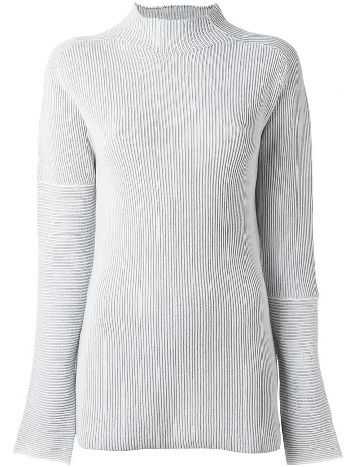 Y-3 'ottoman' Pullover, Women's, Size: Large, White, Polyester/wool