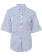 Protagonist Striped Wide-sleeve Shirt - Blue