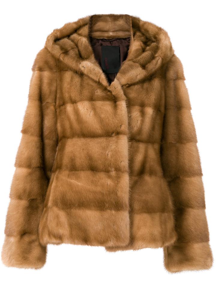 Liska Valenzia Hooded Jacket - Brown