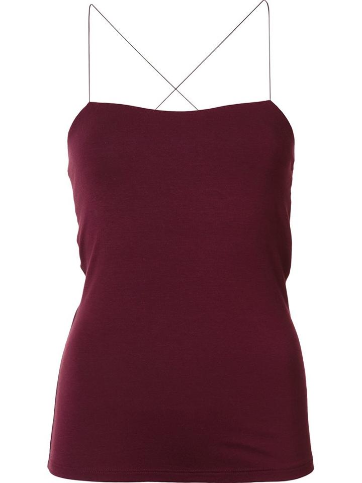 T By Alexander Wang Cut-out Cami Top, Women's, Size: Small, Red, Modal/spandex/elastane