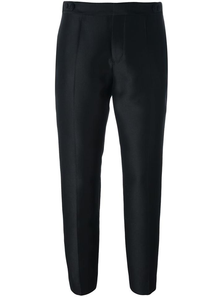 Dsquared2 Creased Cropped Trousers, Women's, Size: 42, Black, Silk/polyester/wool