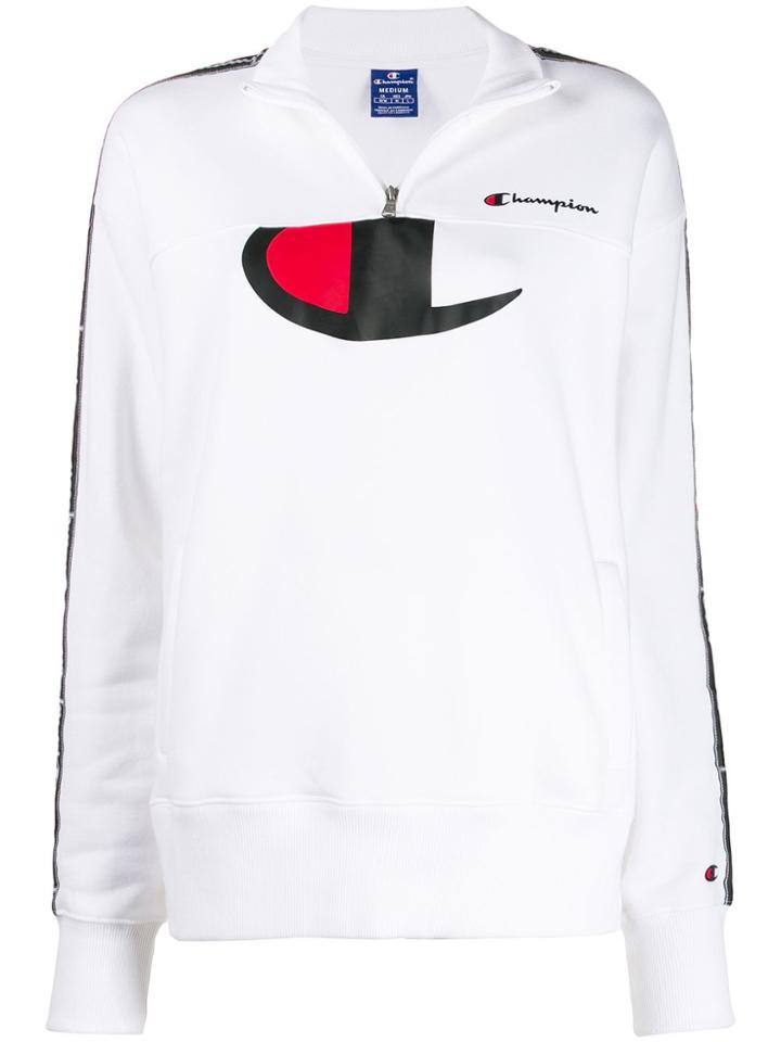Champion Printed Logo Sweater - White