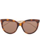 Gucci Eyewear Tortoiseshell-effect Cat Eye Tinted Sunglasses - Brown