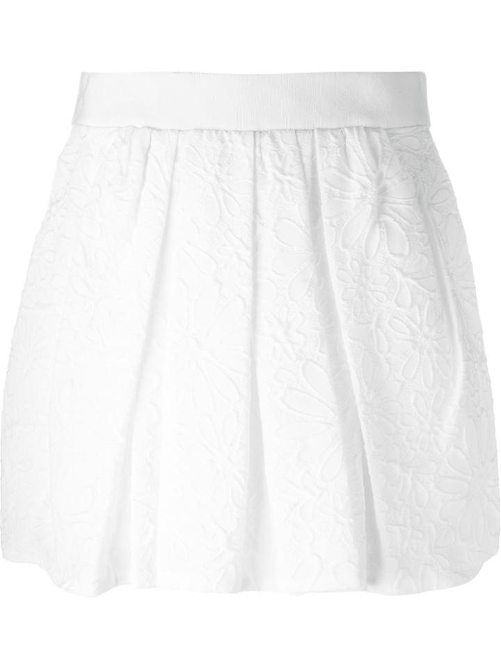 Victoria Victoria Beckham Pleated Daisy Pattern Effect Skirt