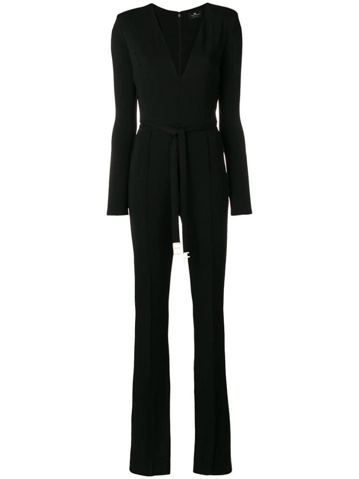 Elisabetta Franchi Fitted Classy Playsuit - Black