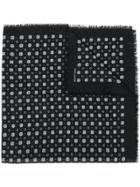 Saint Laurent Knitted Logo Scarf - Black